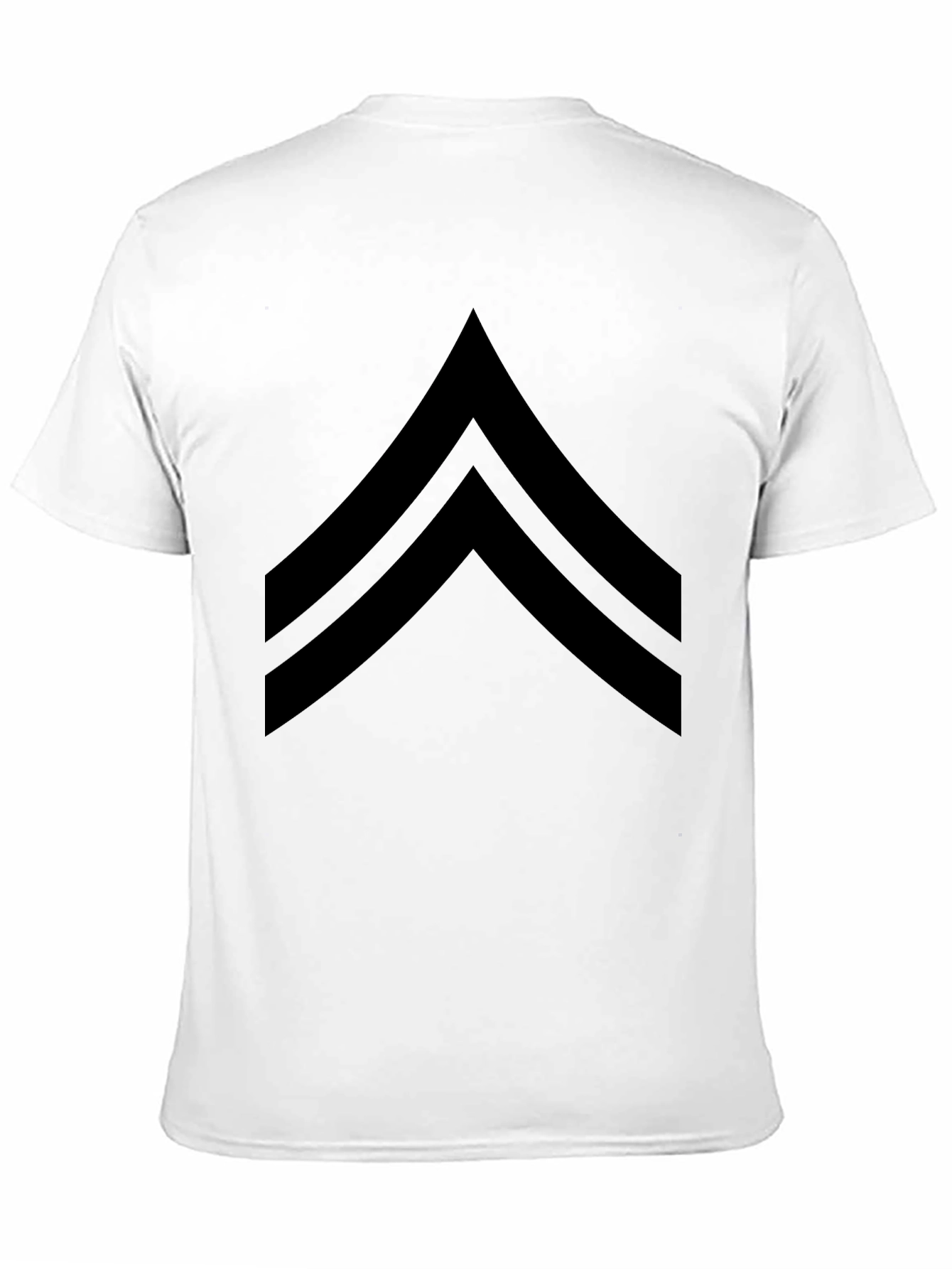 Black Chevron Graphic Tee - Casual Style