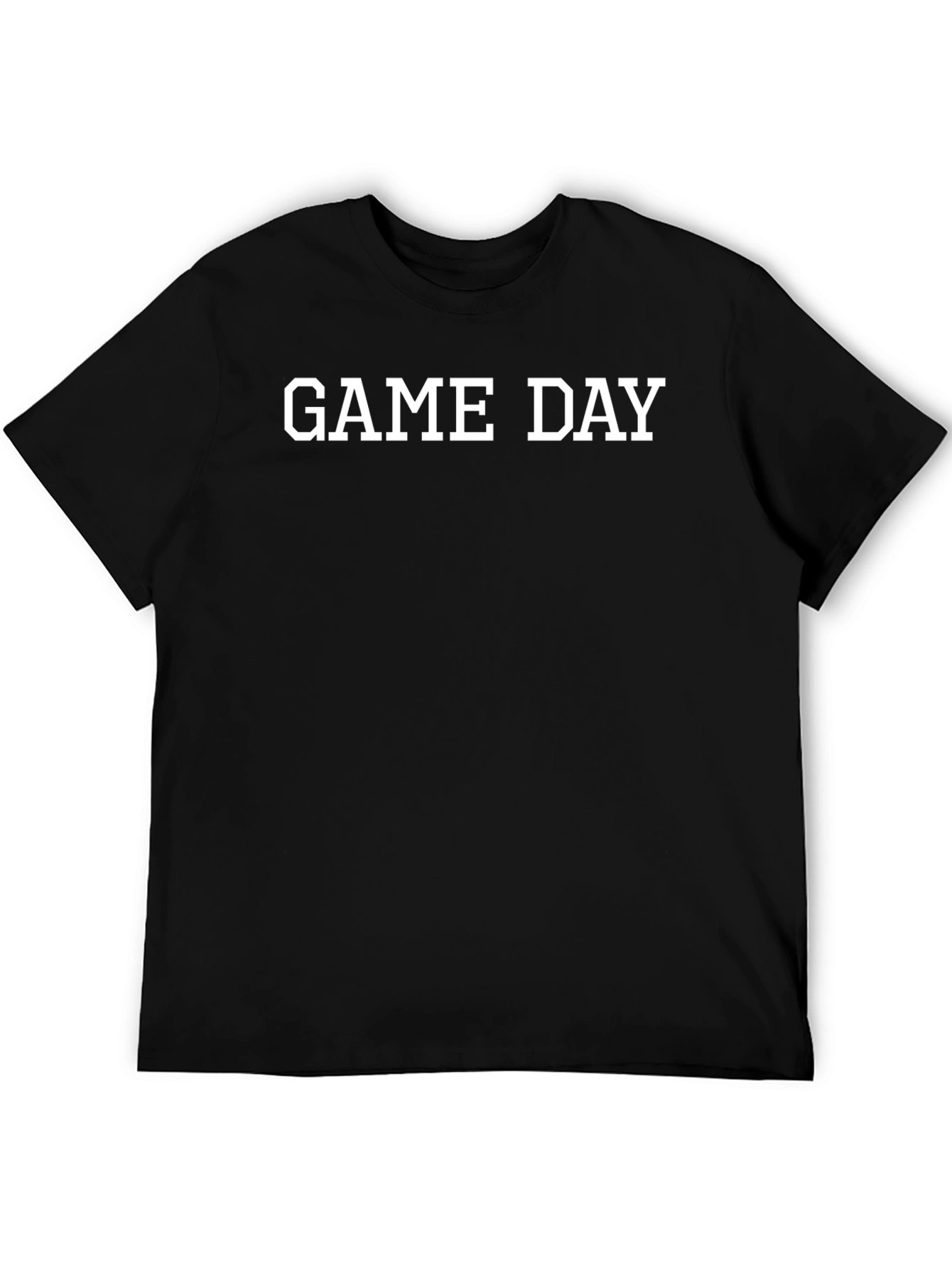 Game Day Black Crewneck T-Shirt for Men