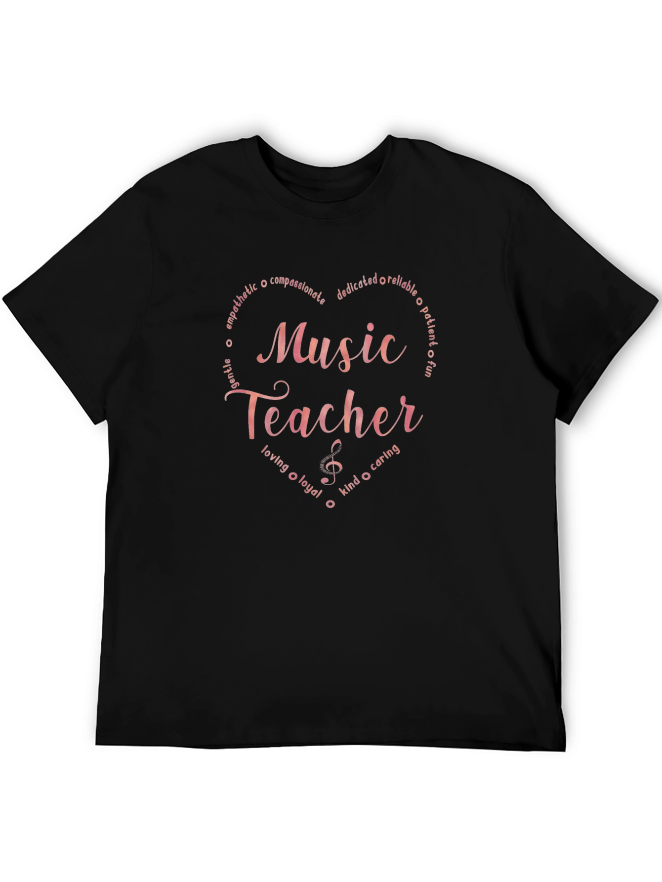 Music Teacher Heart Graphic Tee - Soft & Stylish