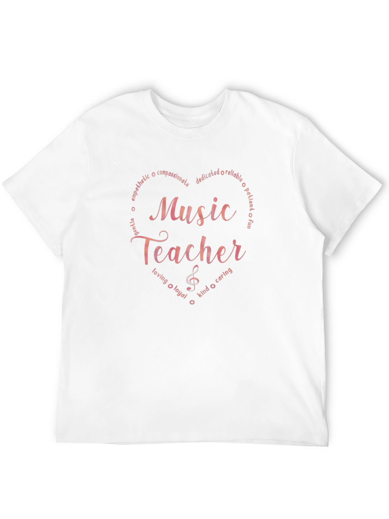 Music Teacher Heart Graphic Tee - Soft & Stylish