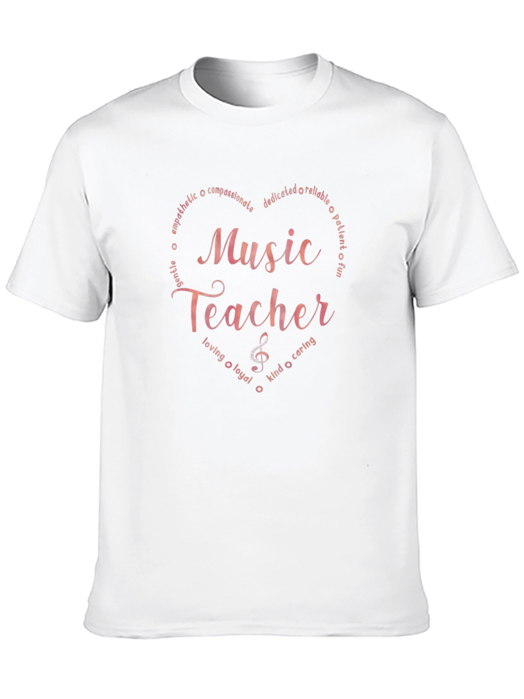 Music Teacher Heart Graphic Tee - Soft & Stylish