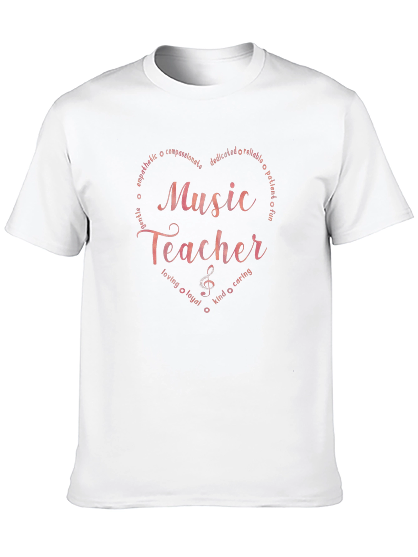 Music Teacher Heart Graphic Tee - Soft & Stylish