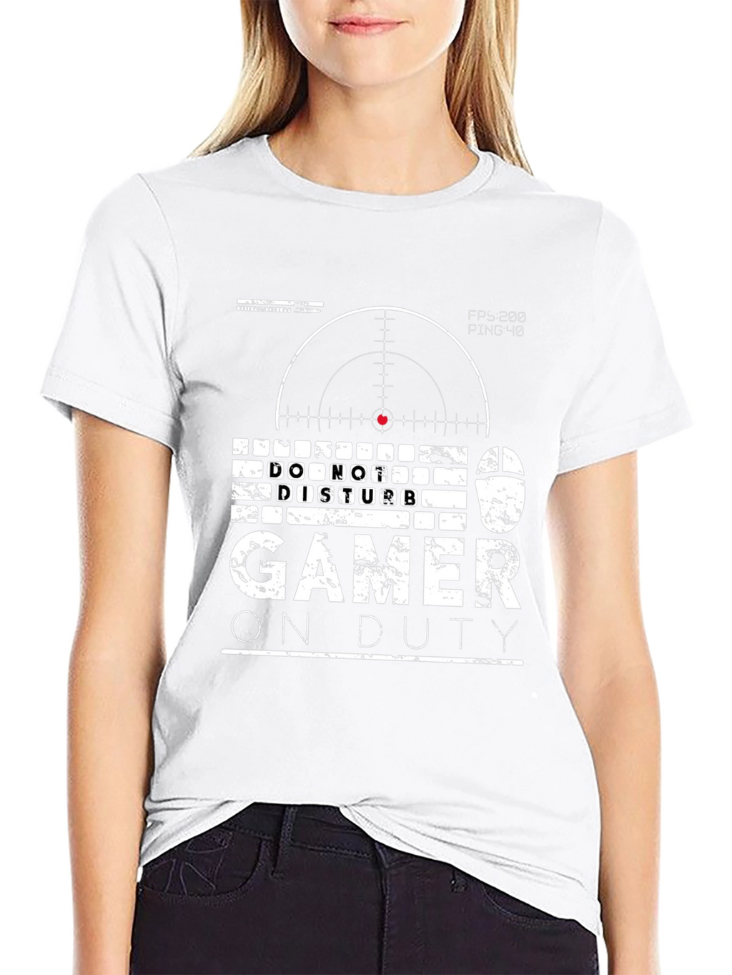 Gamer On Duty Graphic Tee - Black Cotton T-Shirt