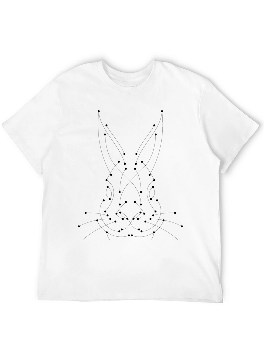Connect the Dots Rabbit Graphic Tee - Black