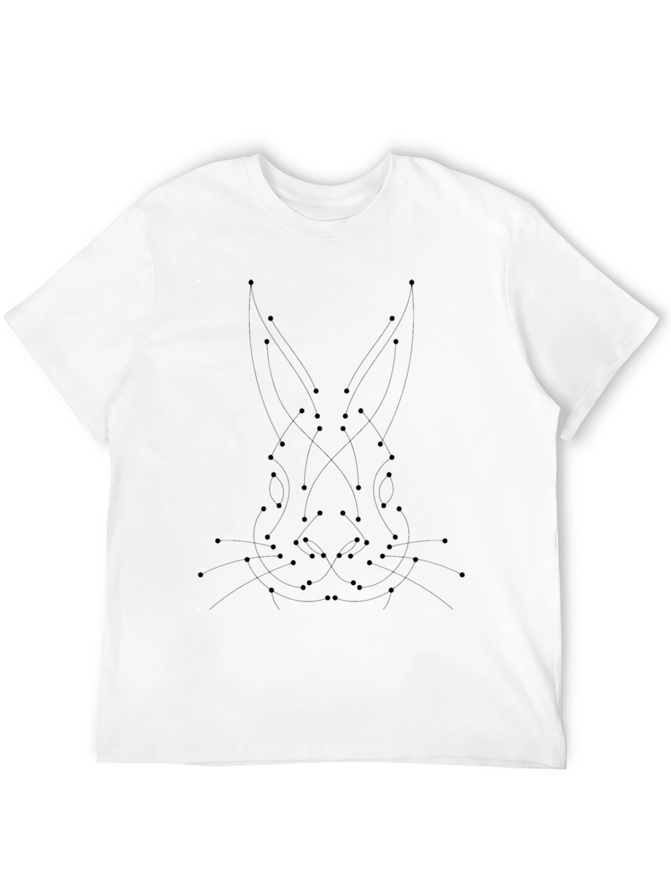 Connect the Dots Rabbit Graphic Tee - Black