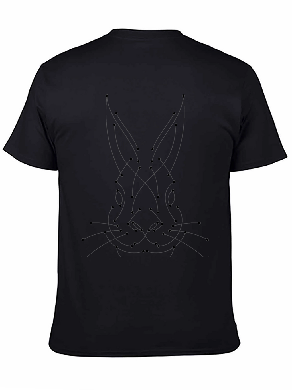 Connect the Dots Rabbit Graphic Tee - Black