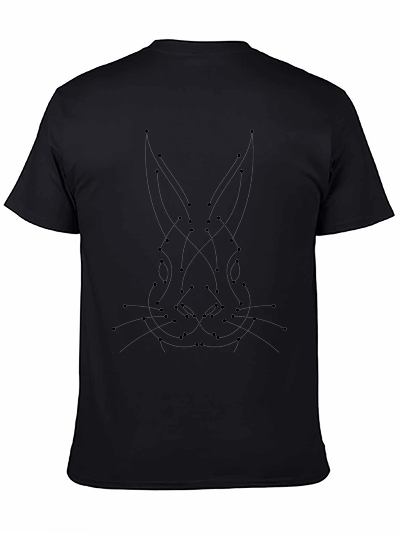 Connect the Dots Rabbit Graphic Tee - Black