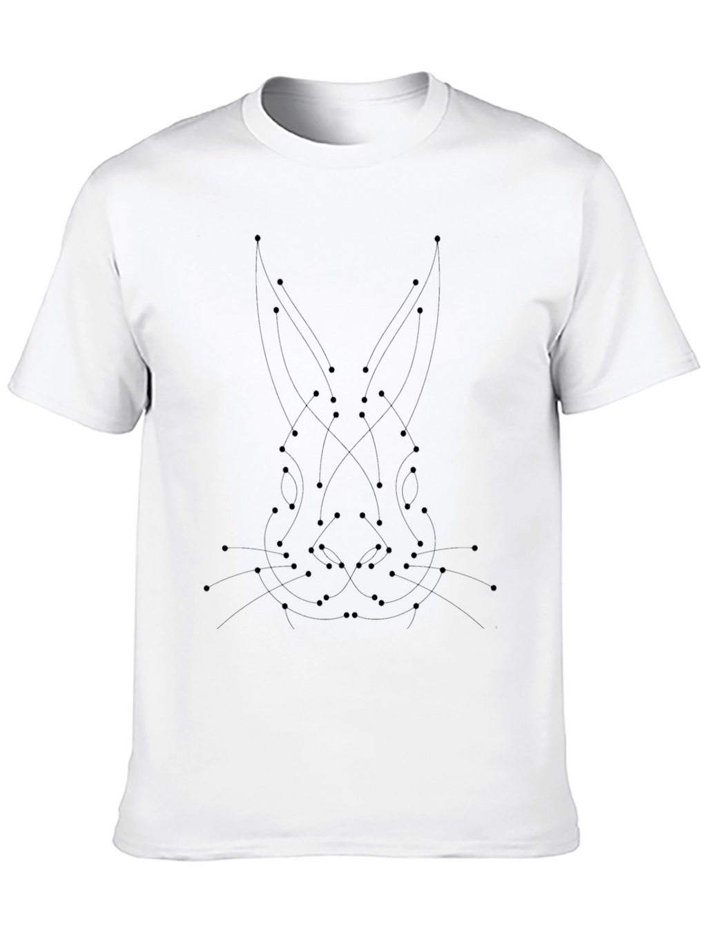 Connect the Dots Rabbit Graphic Tee - Black
