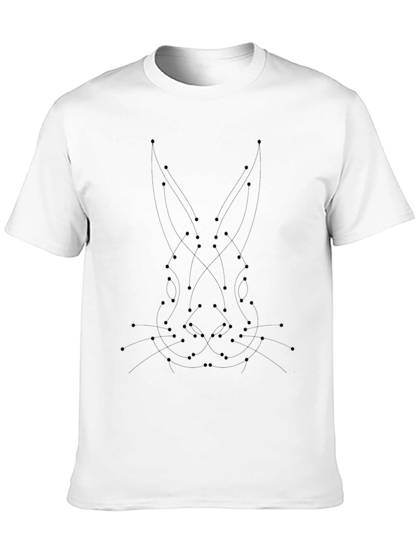 Connect the Dots Rabbit Graphic Tee - Black