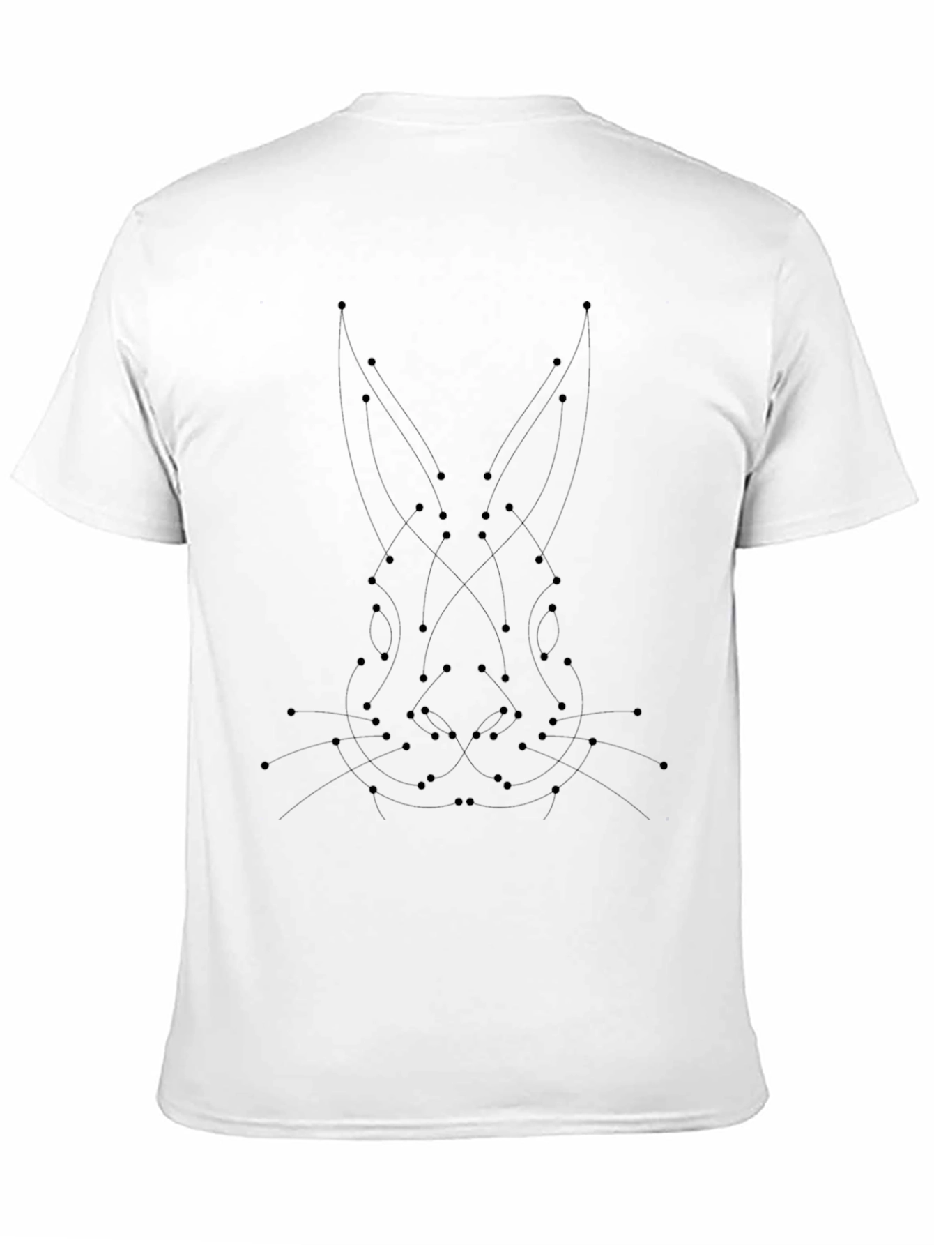 Connect the Dots Rabbit Graphic Tee - Black