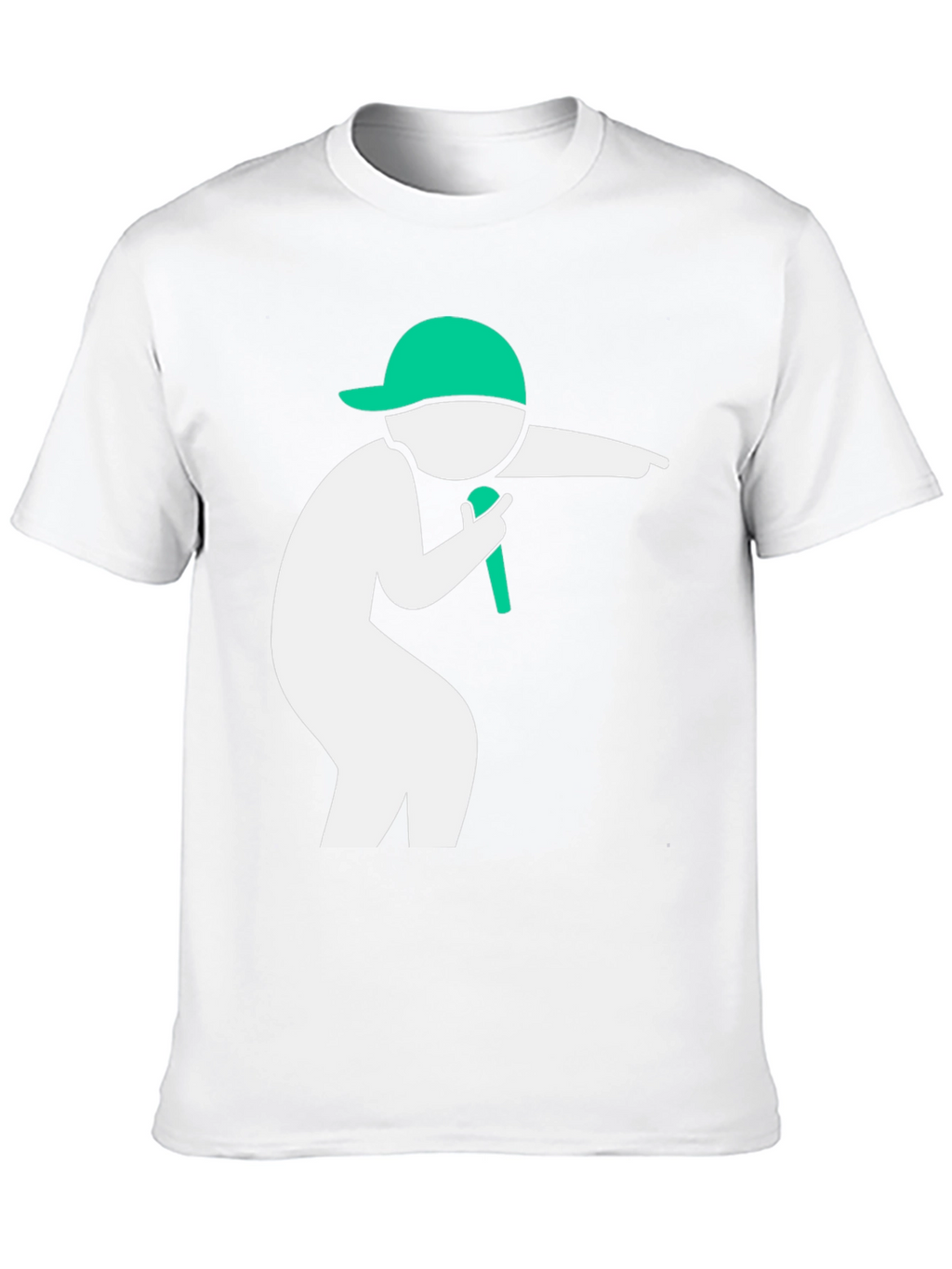 Cool Black T-Shirt with Green Icon Design