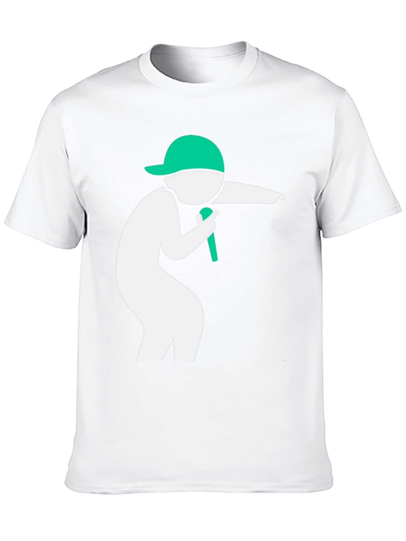 Cool Black T-Shirt with Green Icon Design