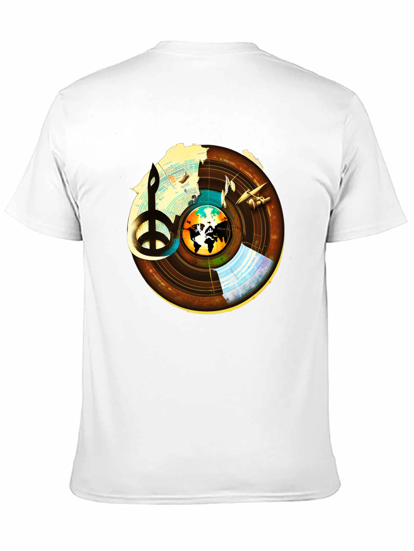Peace & Music T-Shirt: World Vinyl Graphic Tee