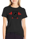 Winged Microphone Crest Graphic Tee - Black