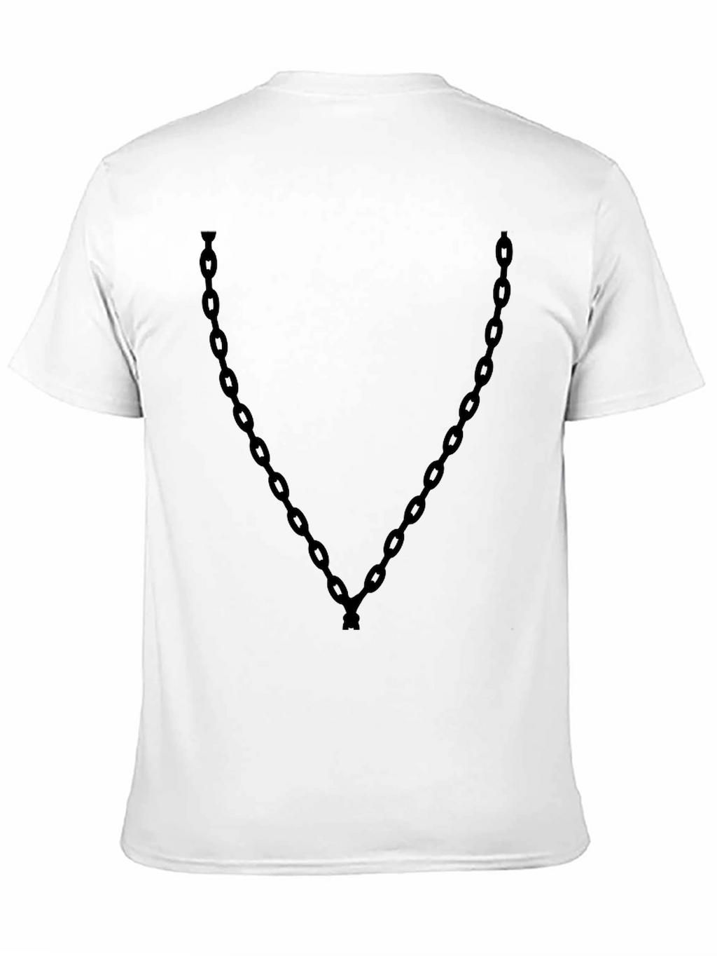 Black T-Shirt with Chain Graphic