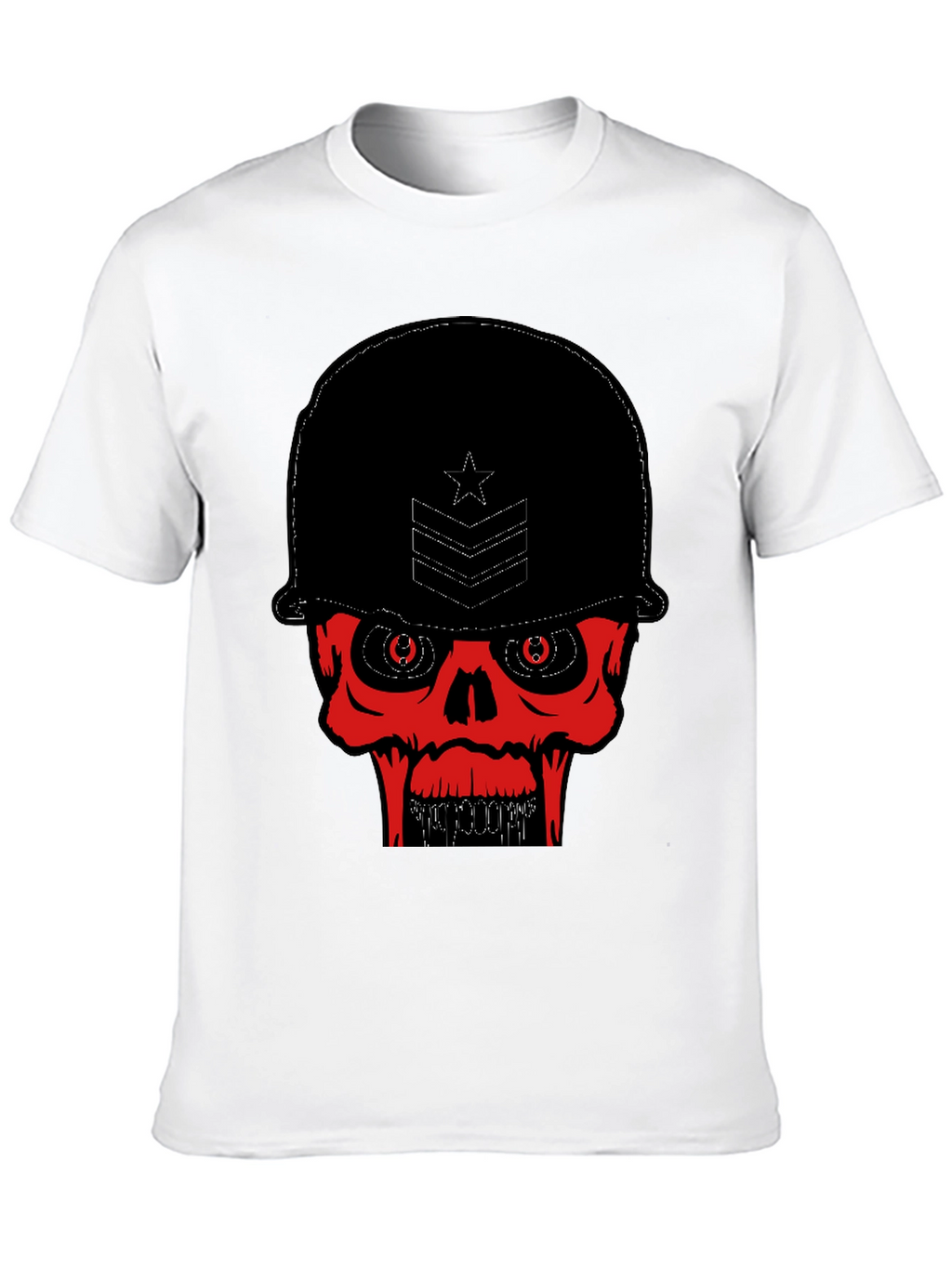 Skull Soldier Graphic Tee - Black