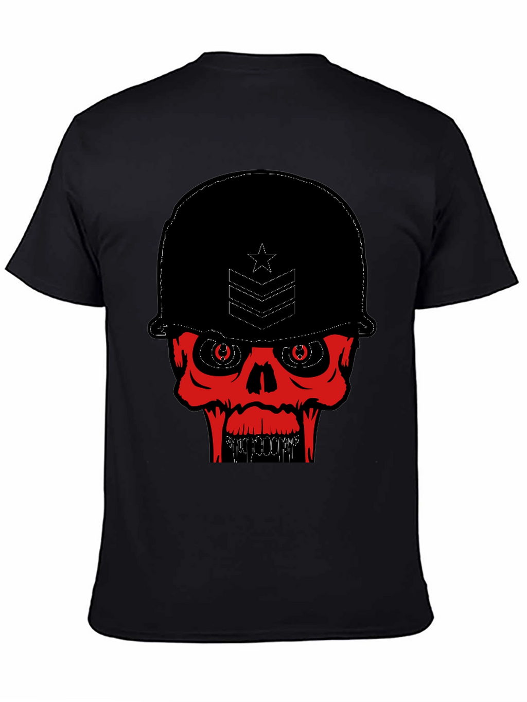 Skull Soldier Graphic Tee - Black