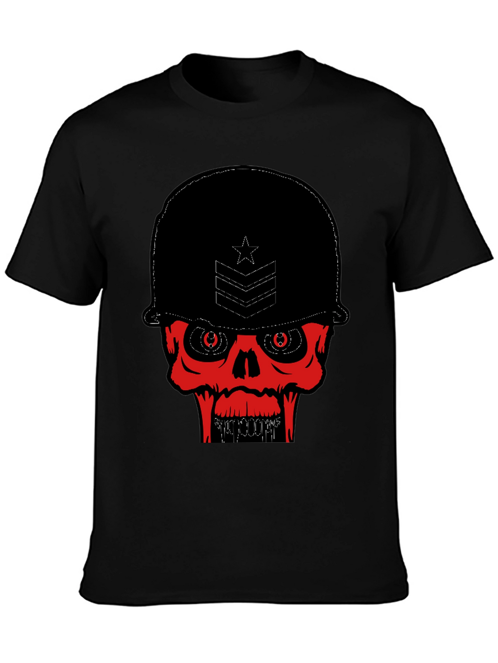 Skull Soldier Graphic Tee - Black