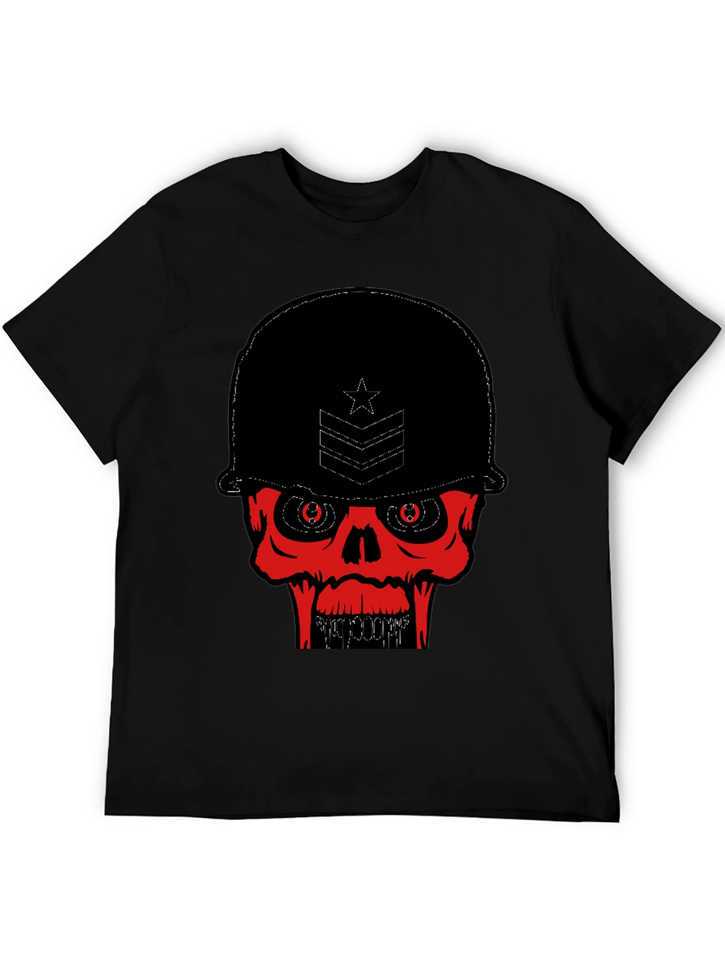 Skull Soldier Graphic Tee - Black