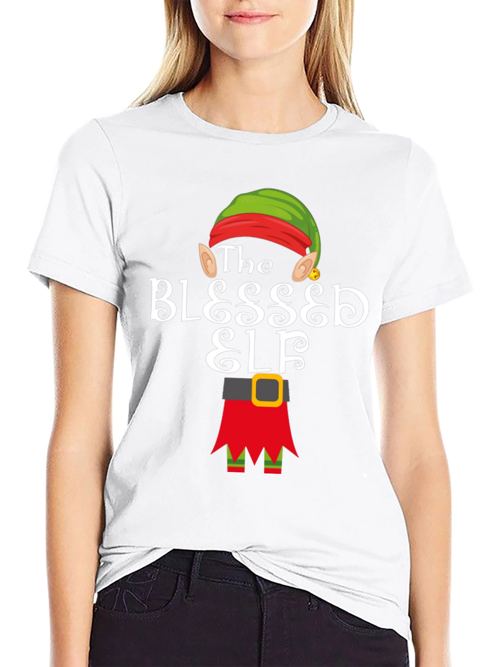 Blessed Elf T-Shirt - Holiday Festive Apparel