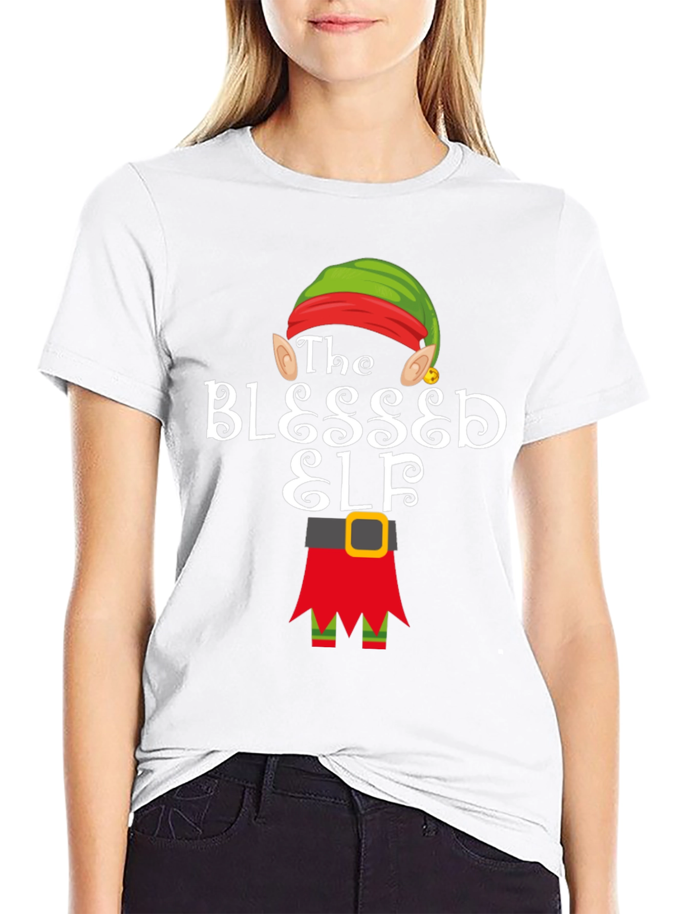 Blessed Elf T-Shirt - Holiday Festive Apparel