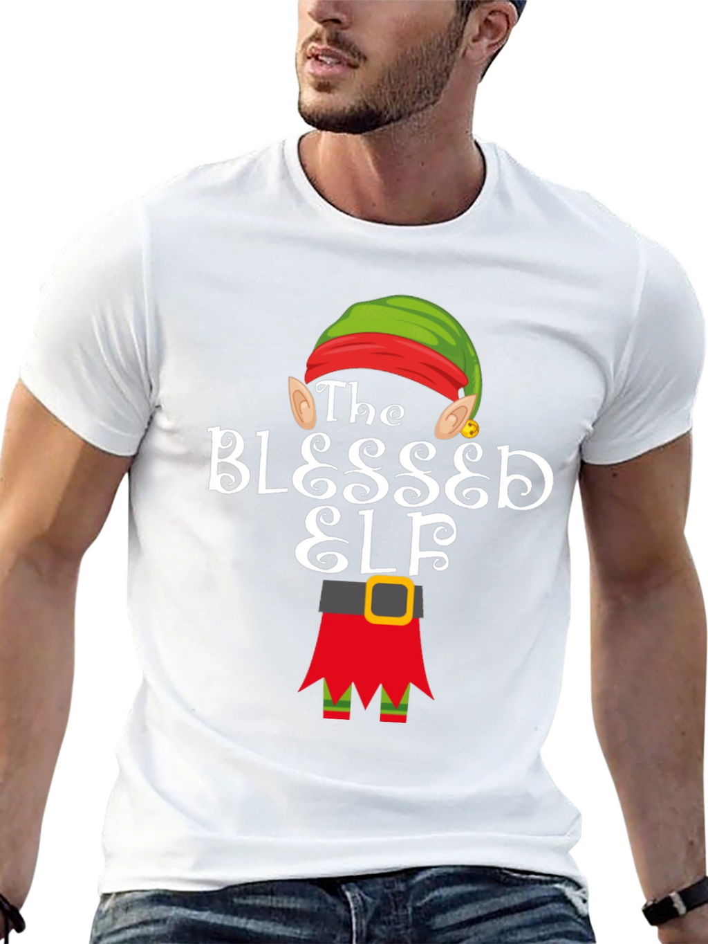 Blessed Elf T-Shirt - Holiday Festive Apparel