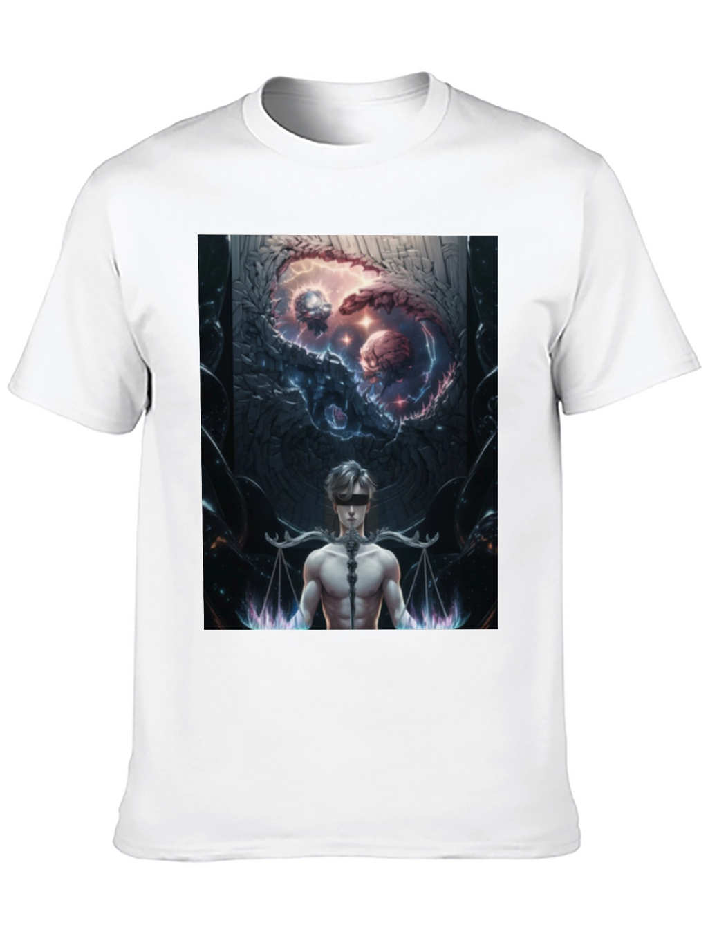 Libra Scales Man Black T-Shirt