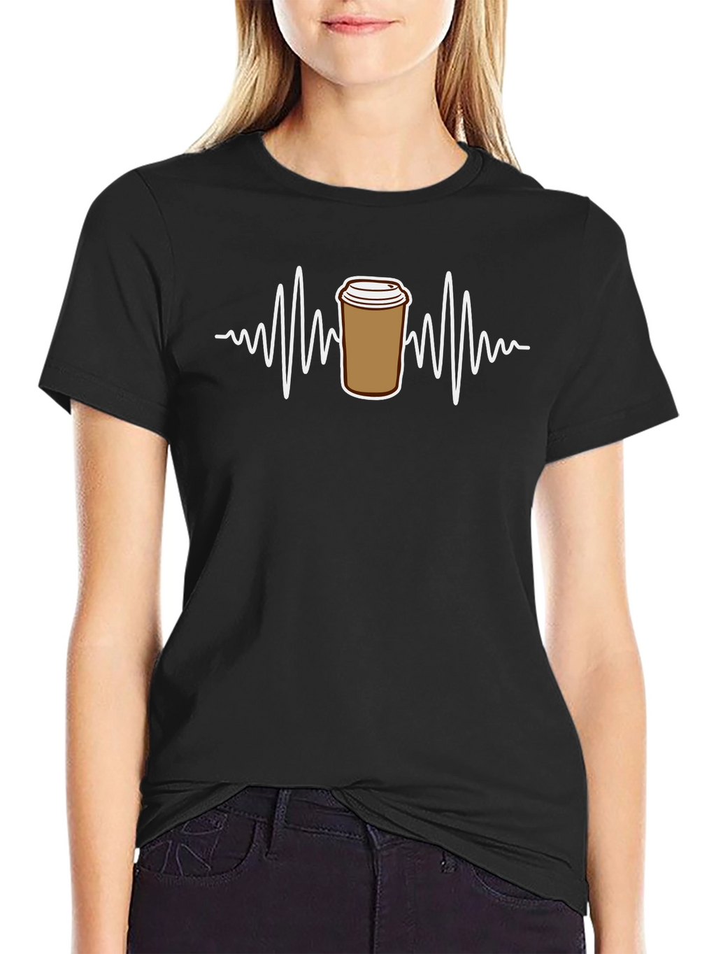 Coffee ECG T-Shirt - Black