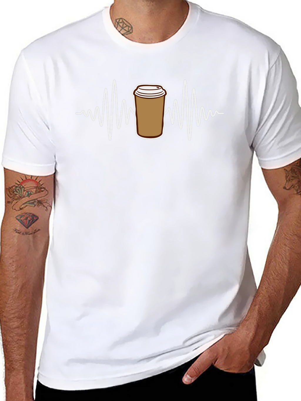Coffee ECG T-Shirt - Black