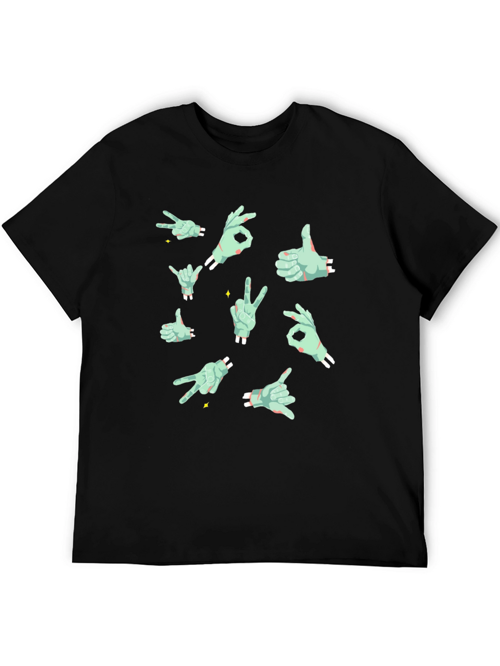 Zombie Hand Sign T-Shirt - Cool Graphic Tee