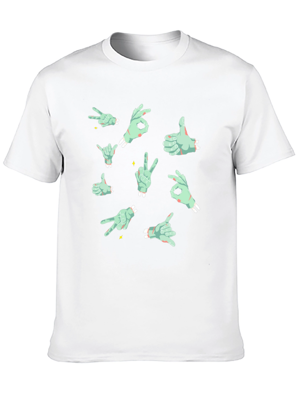 Zombie Hand Sign T-Shirt - Cool Graphic Tee