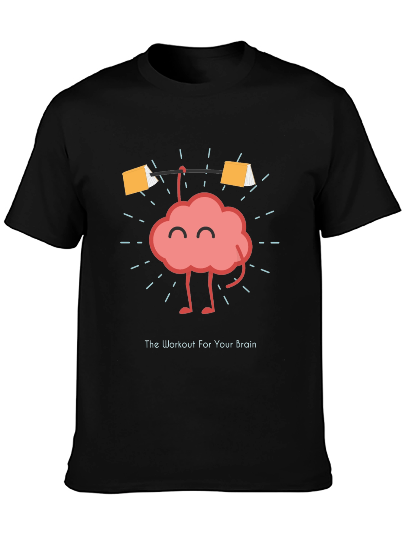 Brain Workout Black T-Shirt - Funny Mental Fitness Tee