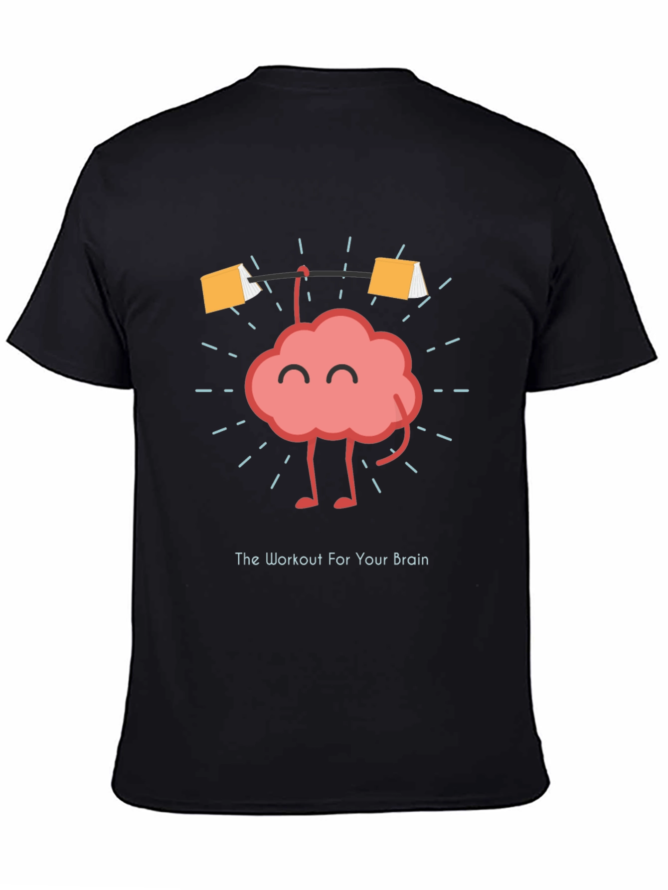 Brain Workout Black T-Shirt - Funny Mental Fitness Tee