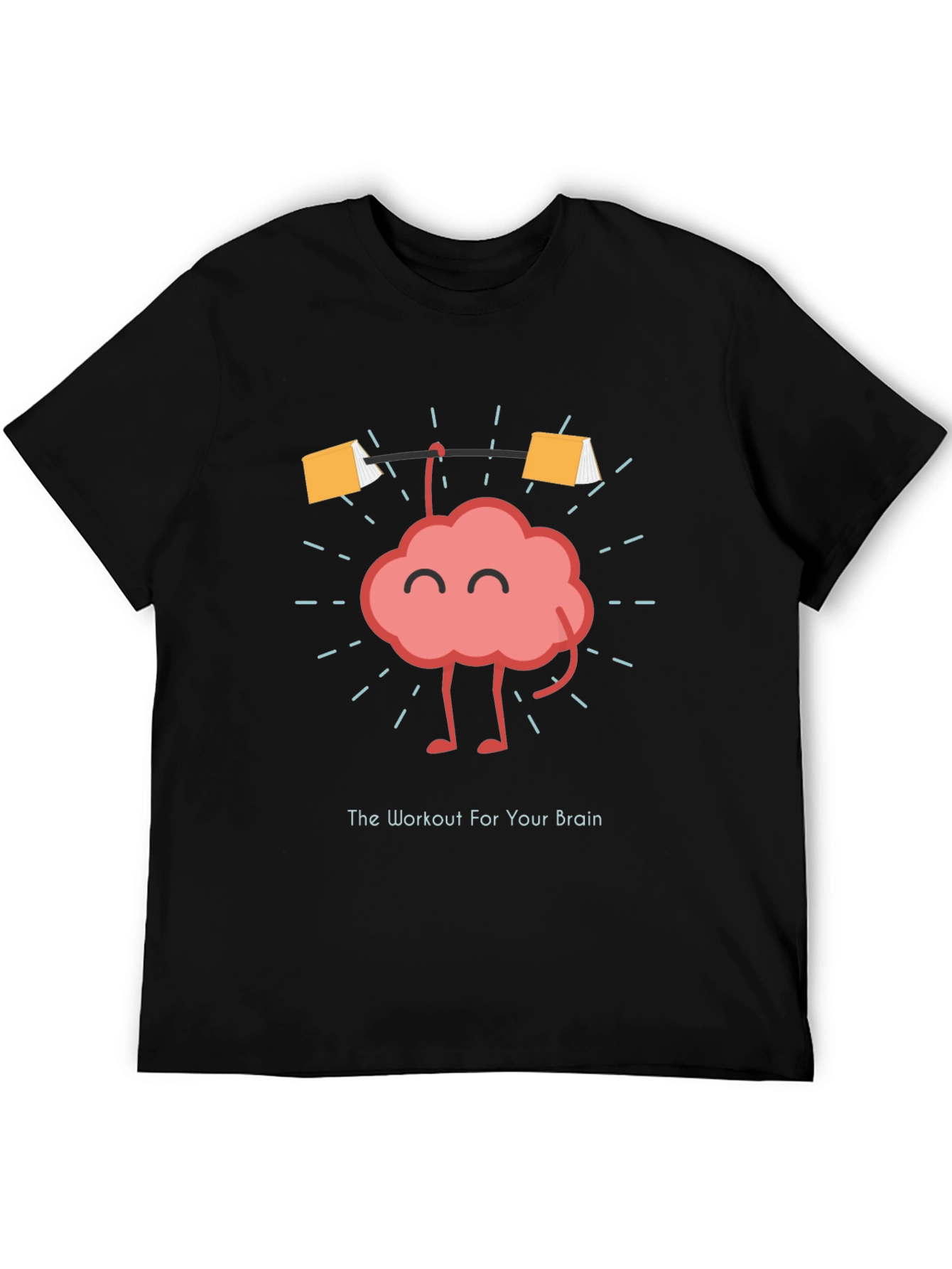 Brain Workout Black T-Shirt - Funny Mental Fitness Tee