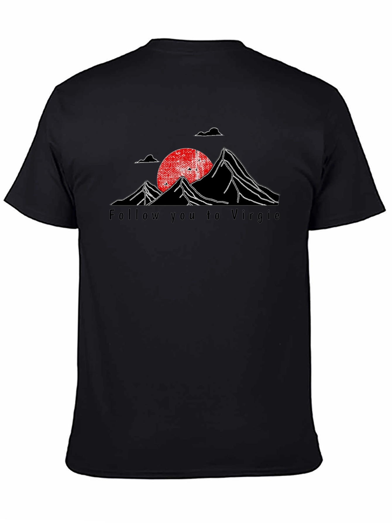 Follow You To Virgie Black Graphic Tee