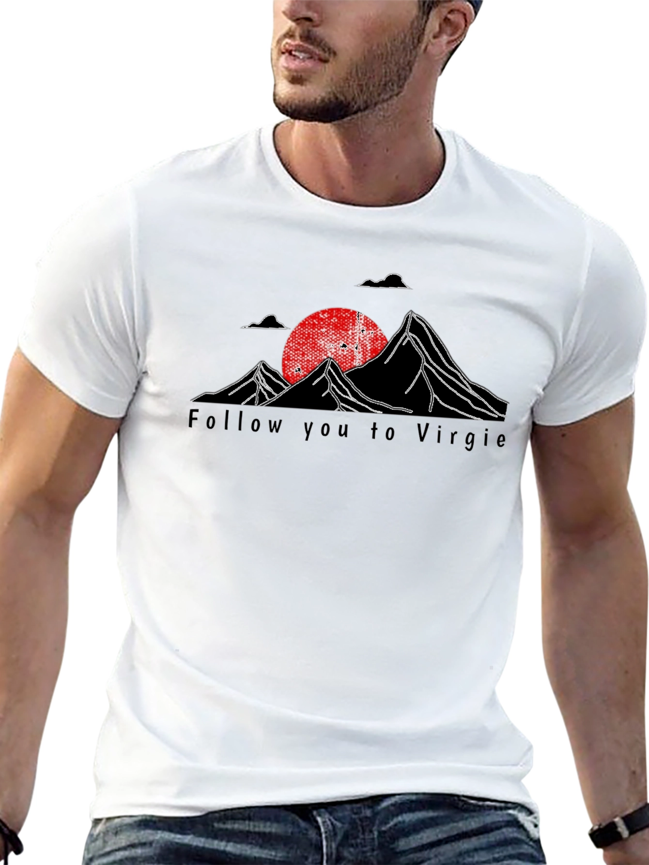 Follow You To Virgie Black Graphic Tee