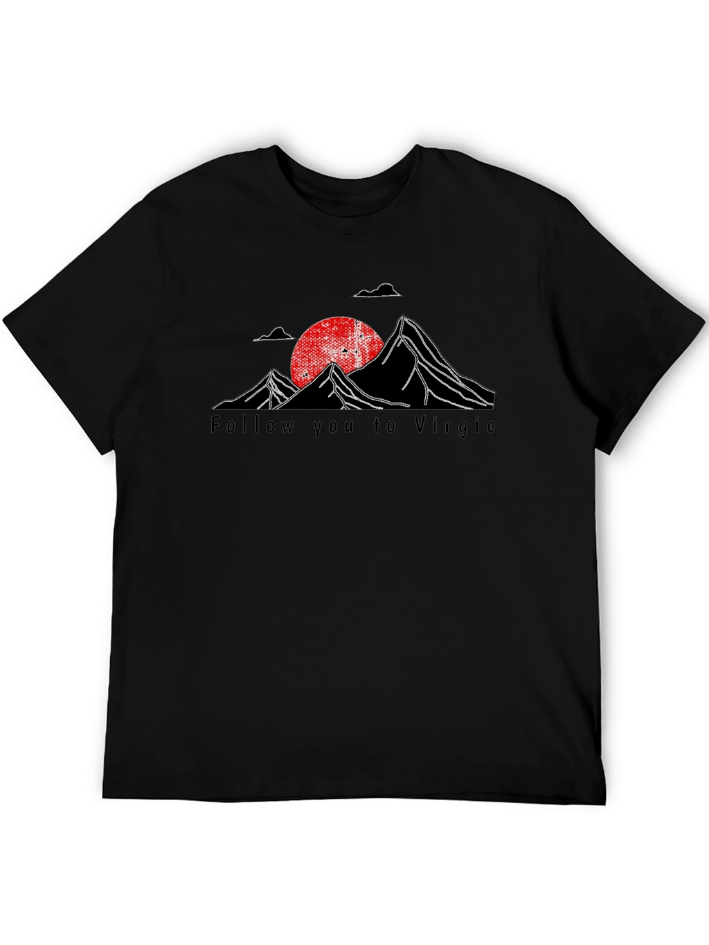 Follow You To Virgie Black Graphic Tee