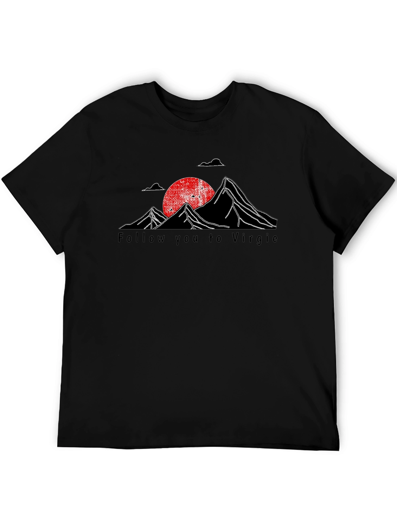 Follow You To Virgie Black Graphic Tee