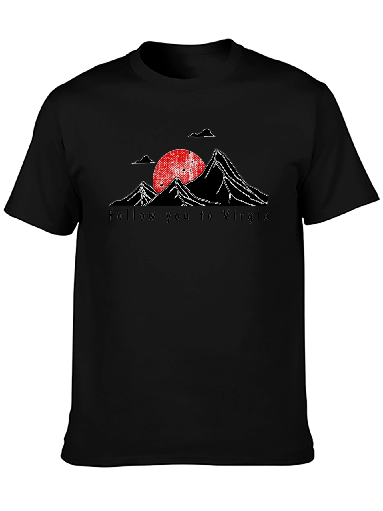 Follow You To Virgie Black Graphic Tee