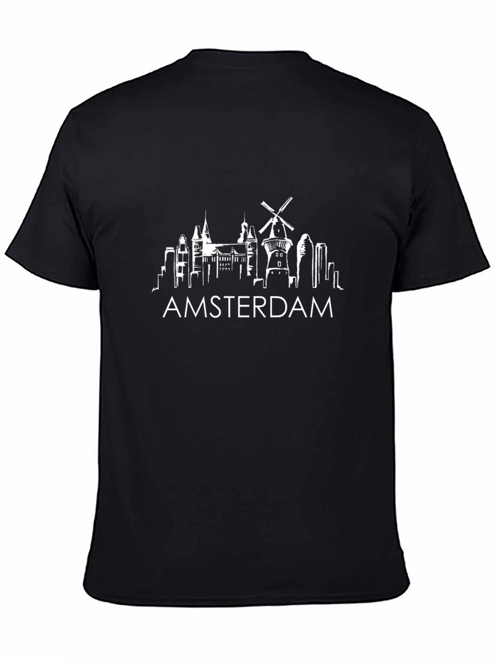 Amsterdam Skyline Black T-Shirt
