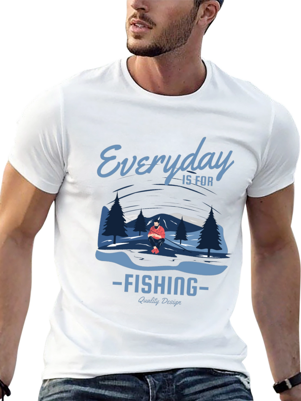 Everyday is for Fishing Graphic Tee - Black