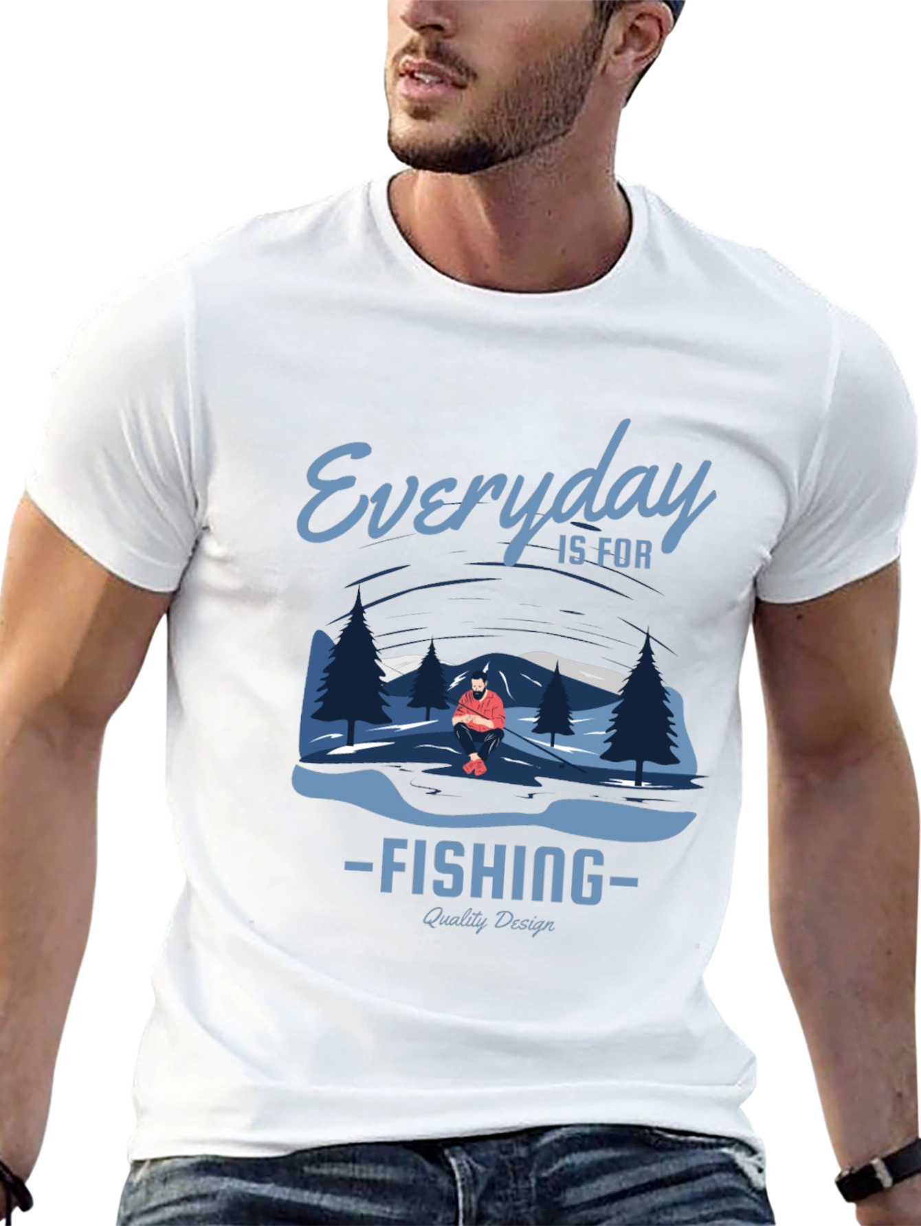 Everyday is for Fishing Graphic Tee - Black