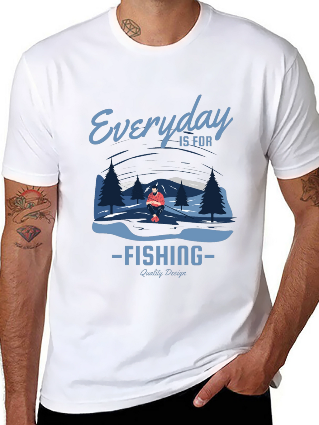 Everyday is for Fishing Graphic Tee - Black
