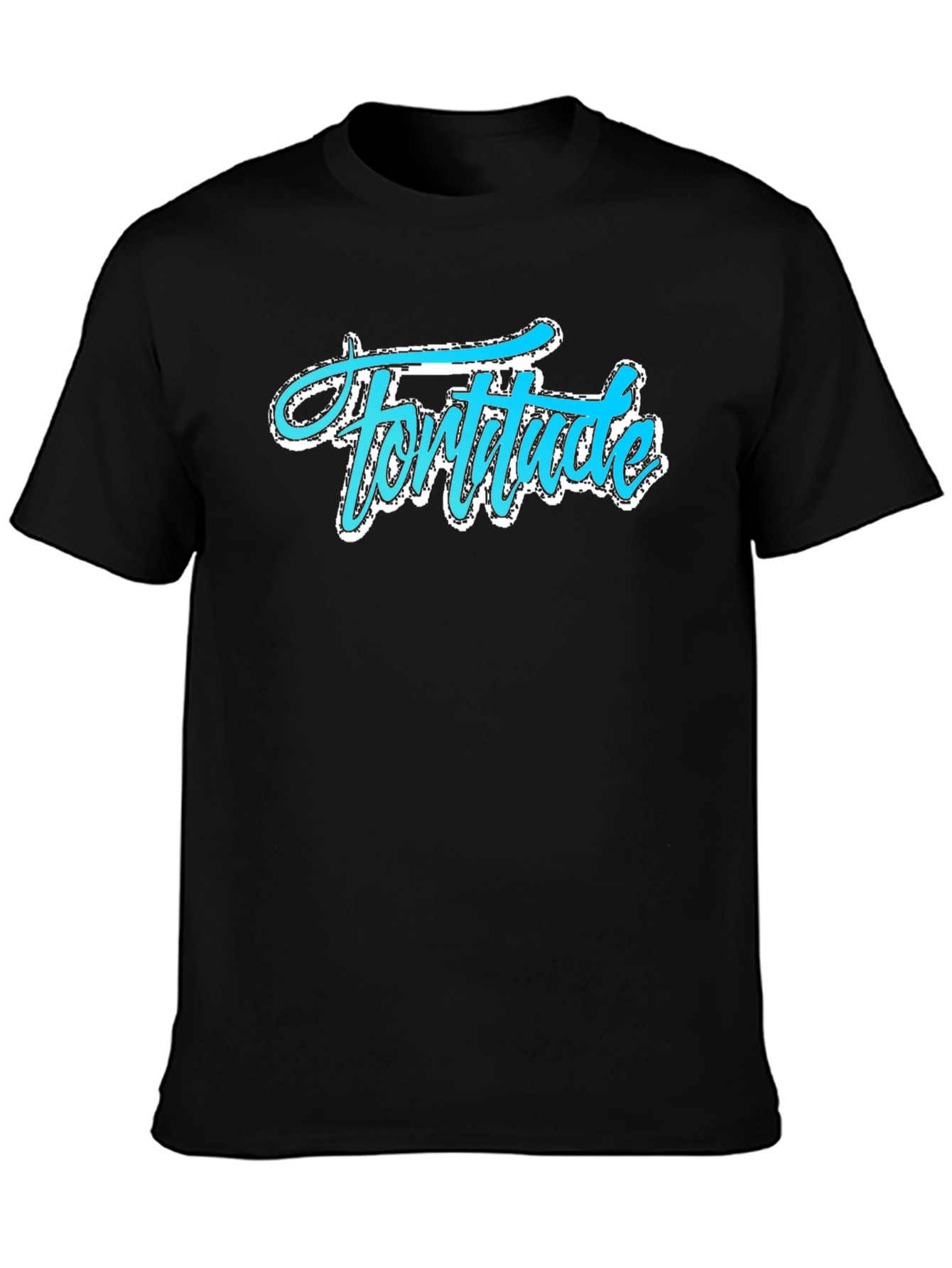 Fortitude Graphic Tee - Mens Black Cotton T-Shirt