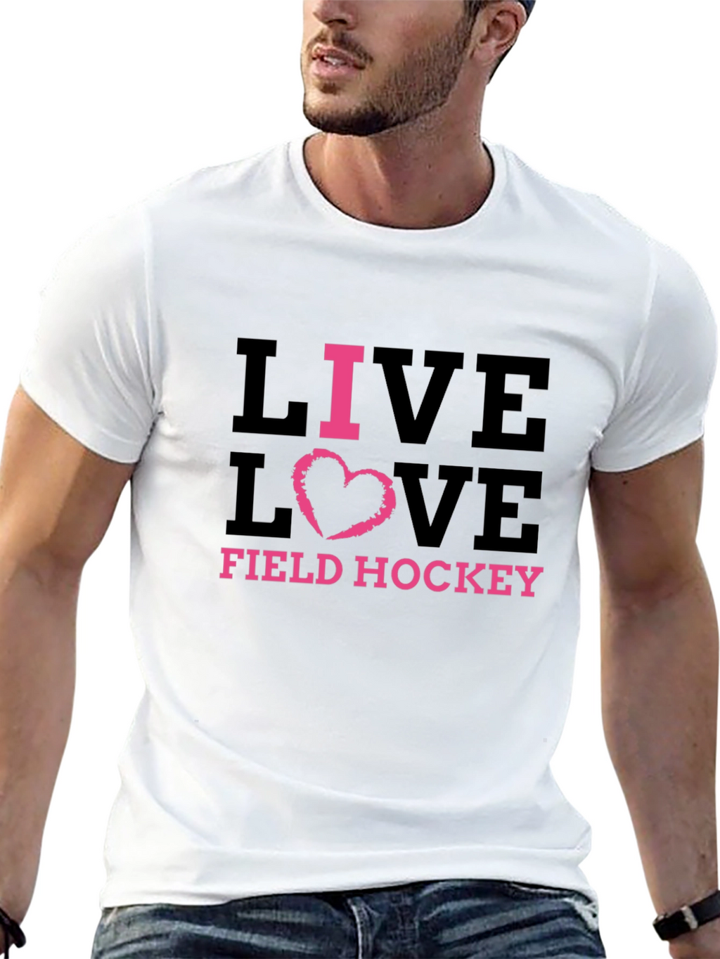 Live Love Field Hockey Graphic T-Shirt