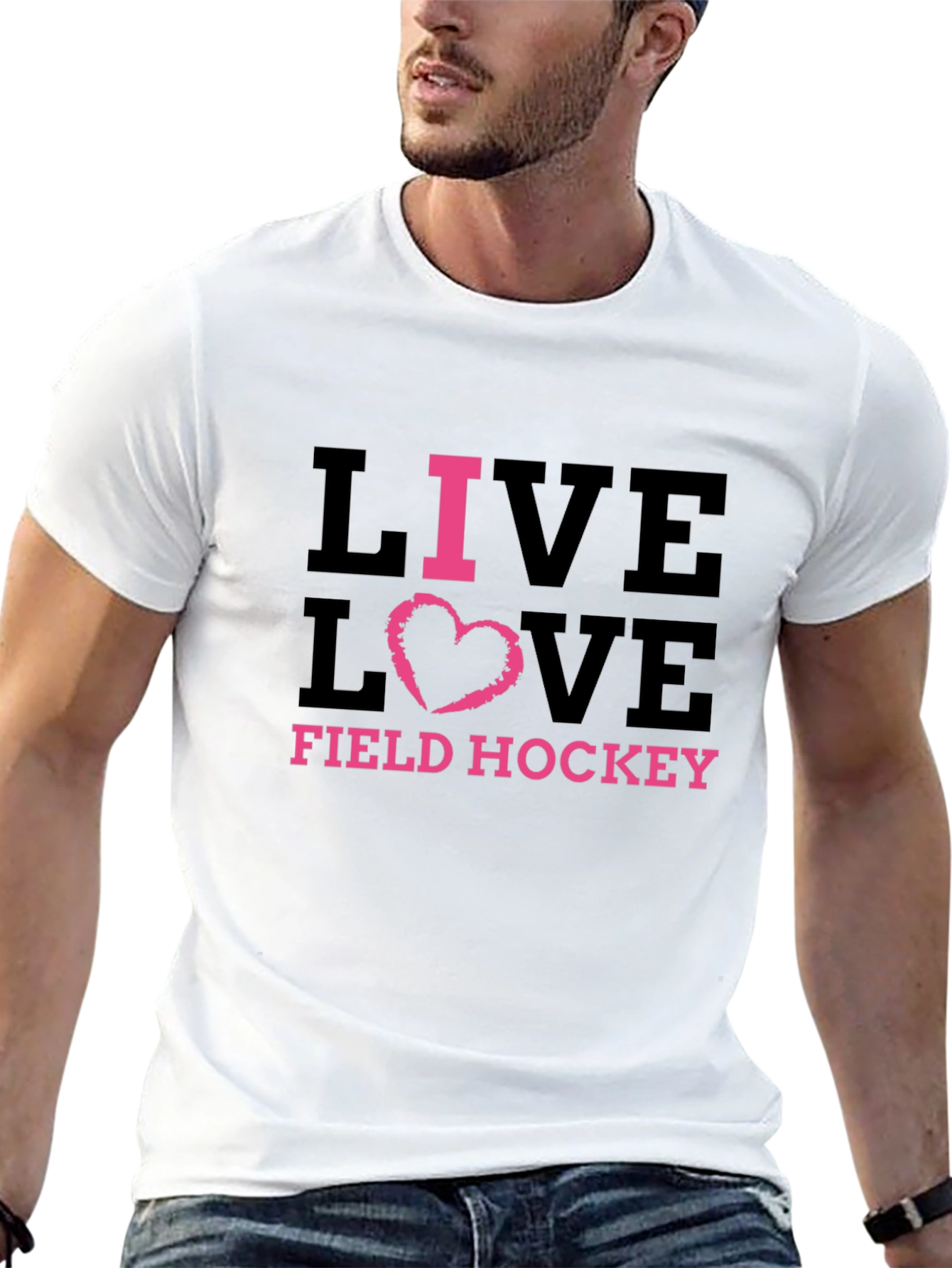 Live Love Field Hockey Graphic T-Shirt