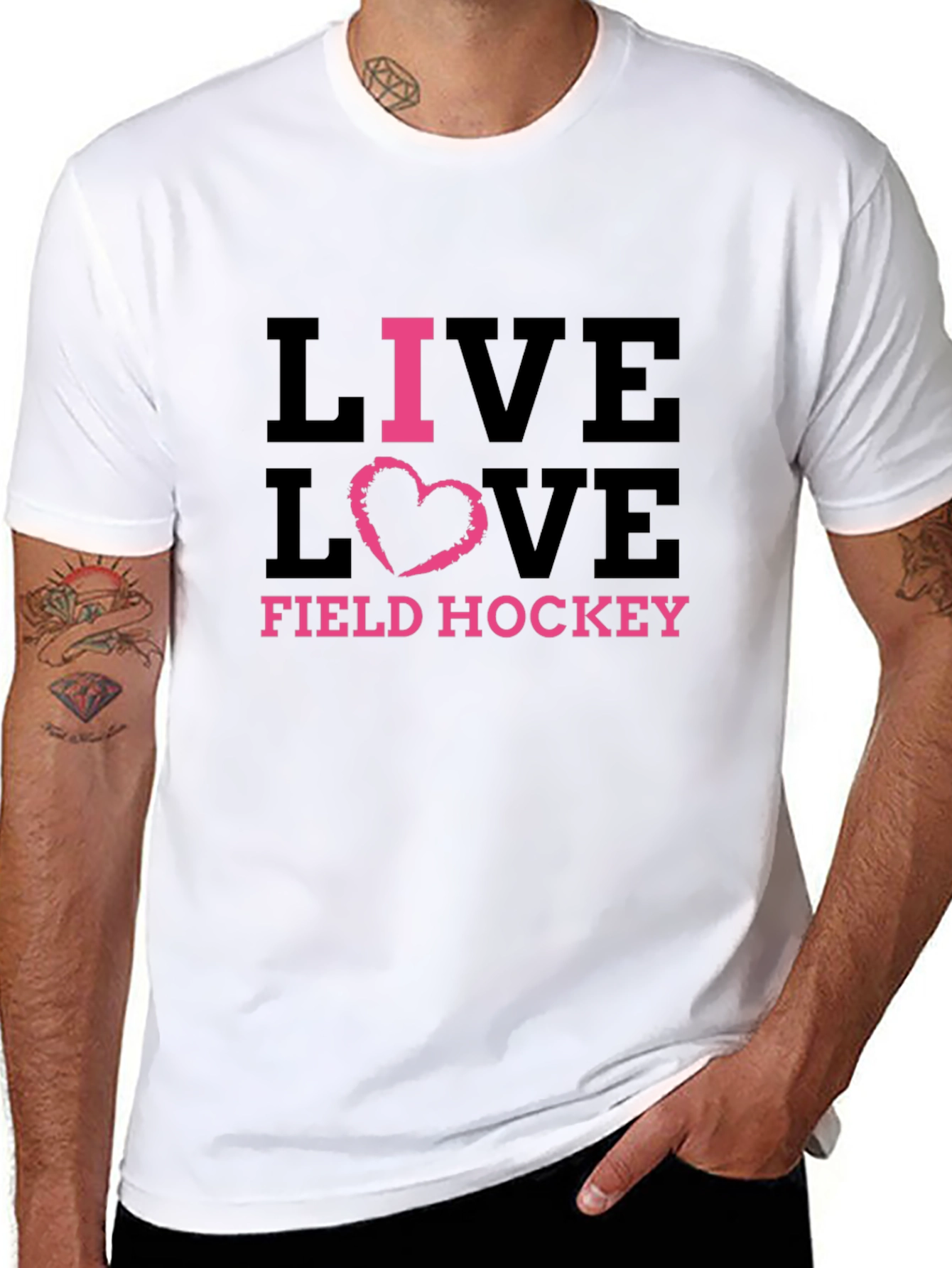 Live Love Field Hockey Graphic T-Shirt