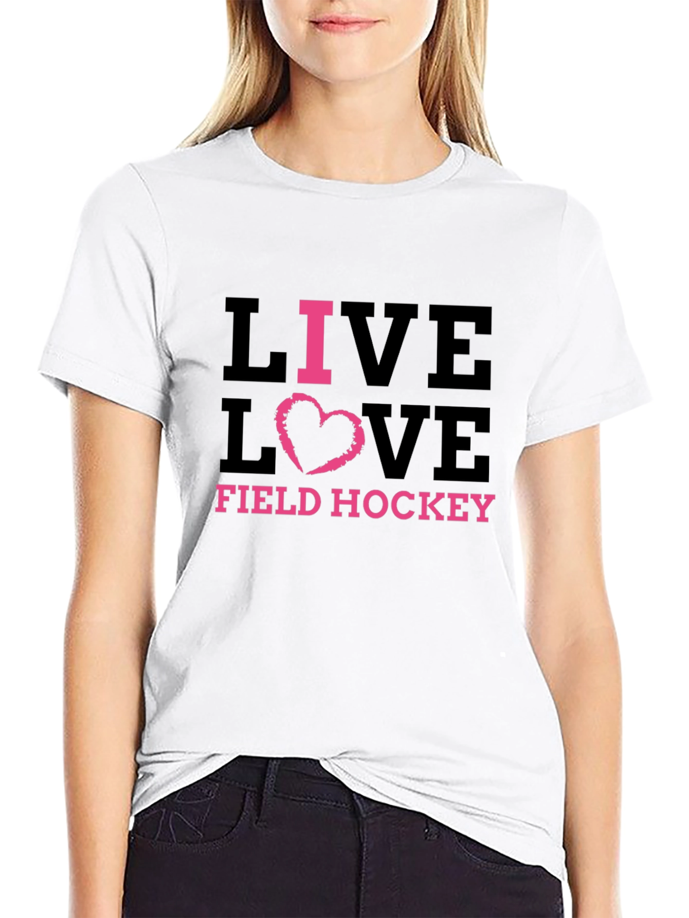 Live Love Field Hockey Graphic T-Shirt