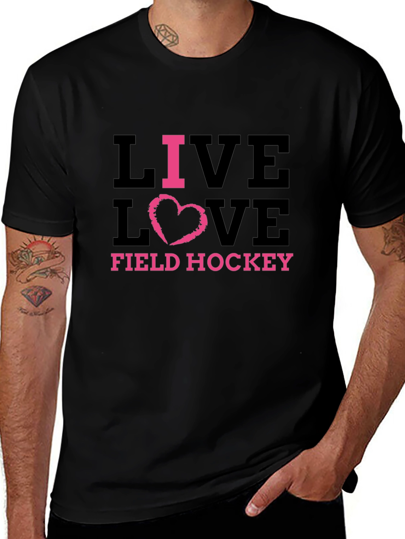 Live Love Field Hockey Graphic T-Shirt