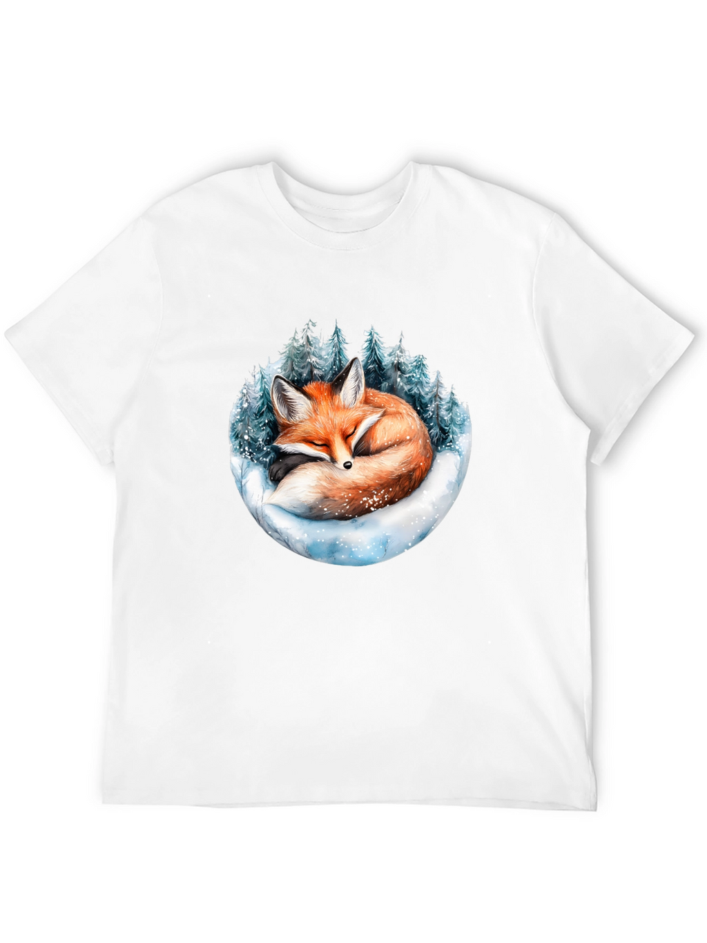 Winter Fox Graphic Tee - Cozy Animal Design